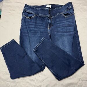 Lane Bryant Dark Blue Skinny Jeans Size 22